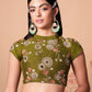 Embroidered Mirror Work Semi-Stitched Lehenga & Unstitched Blouse With Dupatta