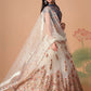 Embroidered Mirror Work Semi-Stitched Lehenga & Unstitched Blouse With Dupatta