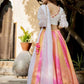 Embroidered Mirror Work Semi-Stitched Lehenga &  Unstitched Blouse With Dupatta