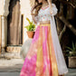 Embroidered Mirror Work Semi-Stitched Lehenga &  Unstitched Blouse With Dupatta
