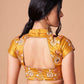 Embroidered Mirror Work Semi-Stitched Lehenga & Unstitched Blouse With Dupatta