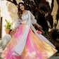 Embroidered Mirror Work Semi-Stitched Lehenga &  Unstitched Blouse With Dupatta