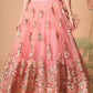 Embroidered Mirror Work Semi-Stitched Lehenga & Unstitched Blouse With Dupatta