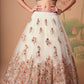 Embroidered Mirror Work Semi-Stitched Lehenga & Unstitched Blouse With Dupatta