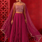 Embroidered Mirror Work Semi-Stitched Lehenga & Unstitched Blouse With Dupatta