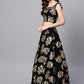 Embroidered Net Semi-Stitched Lehenga & Unstitched Blouse With Dupatta