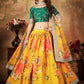 Embroidered Semi-Stitched Lehenga & Unstitched Blouse With Dupatta