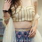 Embroidered Semi-Stitched Lehenga & Unstitched Blouse With Dupatta