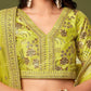 Embroidered Semi-Stitched Lehenga & Unstitched Blouse With Dupatta