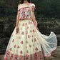 Embroidered Semi-Stitched Lehenga & Unstitched Blouse With Dupatta