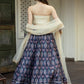 Embroidered Semi-Stitched Lehenga & Unstitched Blouse With Dupatta