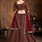 Embroidered Semi-Stitched Lehenga & Unstitched Blouse With Dupatta