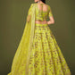 Embroidered Semi-Stitched Lehenga & Unstitched Blouse With Dupatta