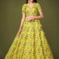 Embroidered Semi-Stitched Lehenga & Unstitched Blouse With Dupatta