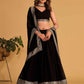 Embroidered Sequinned Semi-Stitched Lehenga & Unstitched Blouse With Dupatta