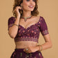 Embroidered Sequinned Semi-Stitched Lehenga & Unstitched Blouse With Dupatta