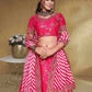 Embroidered Sequinned Semi-Stitched Lehenga &amp; Unstitched Blouse With Dupatta