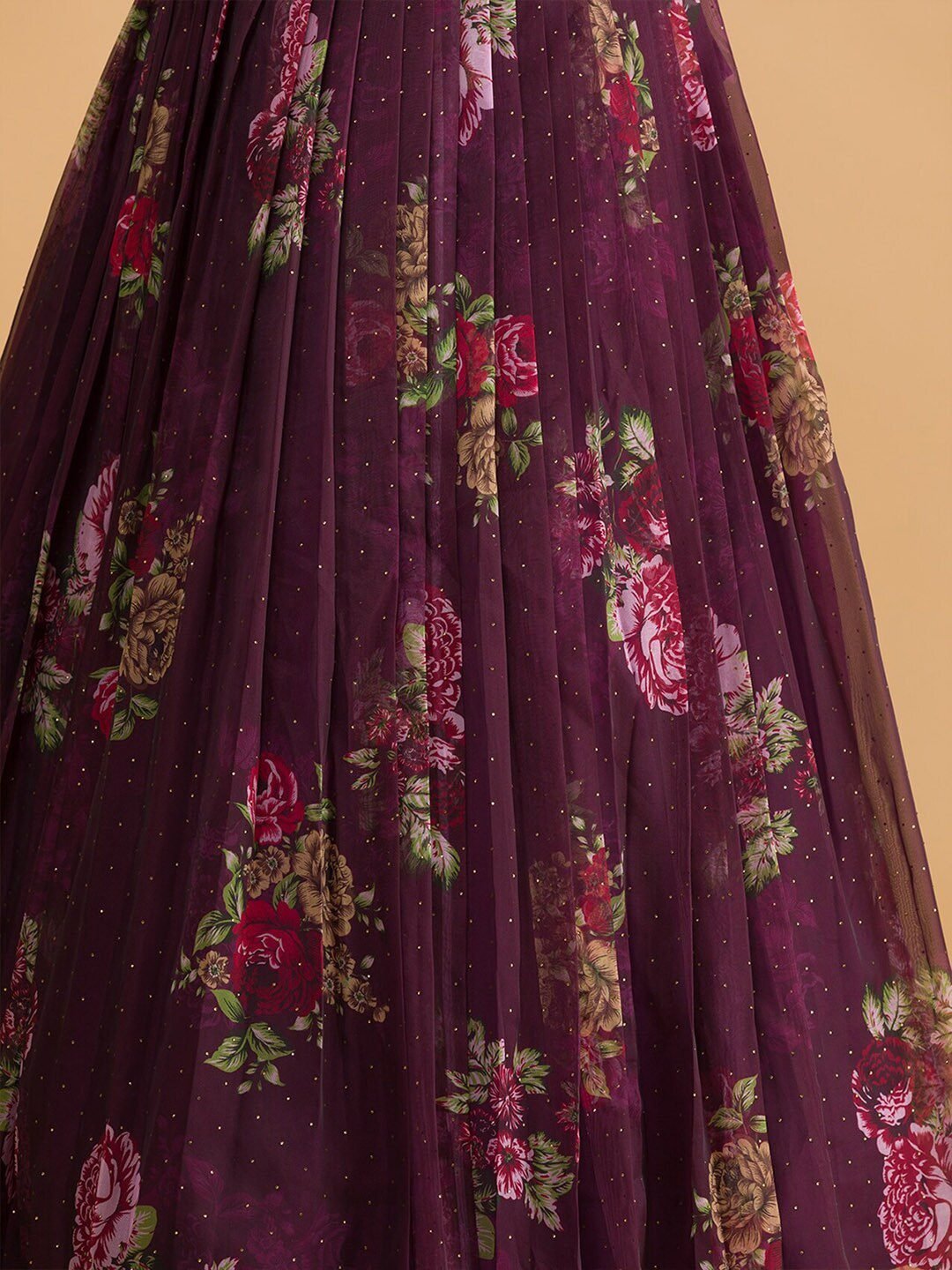 Embroidered Sequinned Semi-Stitched Lehenga & Unstitched Blouse With Dupatta
