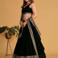 Embroidered Sequinned Semi-Stitched Lehenga & Unstitched Blouse With Dupatta