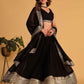 Embroidered Sequinned Semi-Stitched Lehenga & Unstitched Blouse With Dupatta