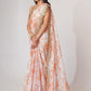 Gorgeous White Floral Printed Organza Party Wear Saree With Blouse
