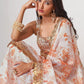 Gorgeous White Floral Printed Organza Party Wear Saree With Blouse