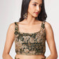 Captivating Black Floral Printed Organza Events Wear Saree