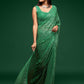 Green Fully Sequined Georgette Party Wear Saree