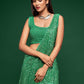 Green Fully Sequined Georgette Party Wear Saree