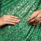 Green Fully Sequined Georgette Party Wear Saree