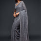Grey Fully Sequined Georgette Party Wear Saree