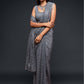 Grey Fully Sequined Georgette Party Wear Saree