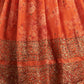 Orange & Gold Embroidered Shibori Lehenga with Unstitched Blouse