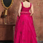 Pink & Silver-Toned Embroidered Sequinned Bridal Lehenga Choli Set With Dupatta