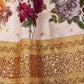 Printed Semi-Stitched Lehenga Unstitched Blouse With Dupatta