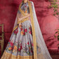 Printed Semi-Stitched Lehenga Unstitched Blouse With Dupatta