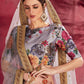 Printed Semi-Stitched Lehenga Unstitched Blouse With Dupatta