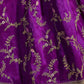 Purple & Gold-Toned Embroidered Semi-Stitched Lehenga & Unstitched Blouse With Dupatta