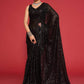 Black Fully Sequined Georgette Party Wear Saree