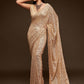 Ivory Fully Sequined Georgette Party Wear Saree