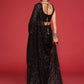 Black Fully Sequined Georgette Party Wear Saree