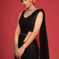 Black Fully Sequined Georgette Party Wear Saree