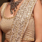 Ivory Fully Sequined Georgette Party Wear Saree
