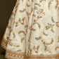 White Embroidered Sequinned Semi-Stitched Lehenga & Unstitched Choli & Dupatta