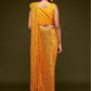 Yellow Fully Sequined Georgette Party Wear Saree