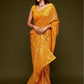 Yellow Fully Sequined Georgette Party Wear Saree