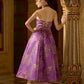 Purple Embellished Midi Length Sleeveless dress