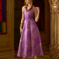 Purple Embellished Midi Length Sleeveless dress
