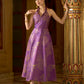 Purple Embellished Midi Length Sleeveless dress