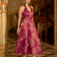 Pink Embellished Midi Length Sleeveless dress